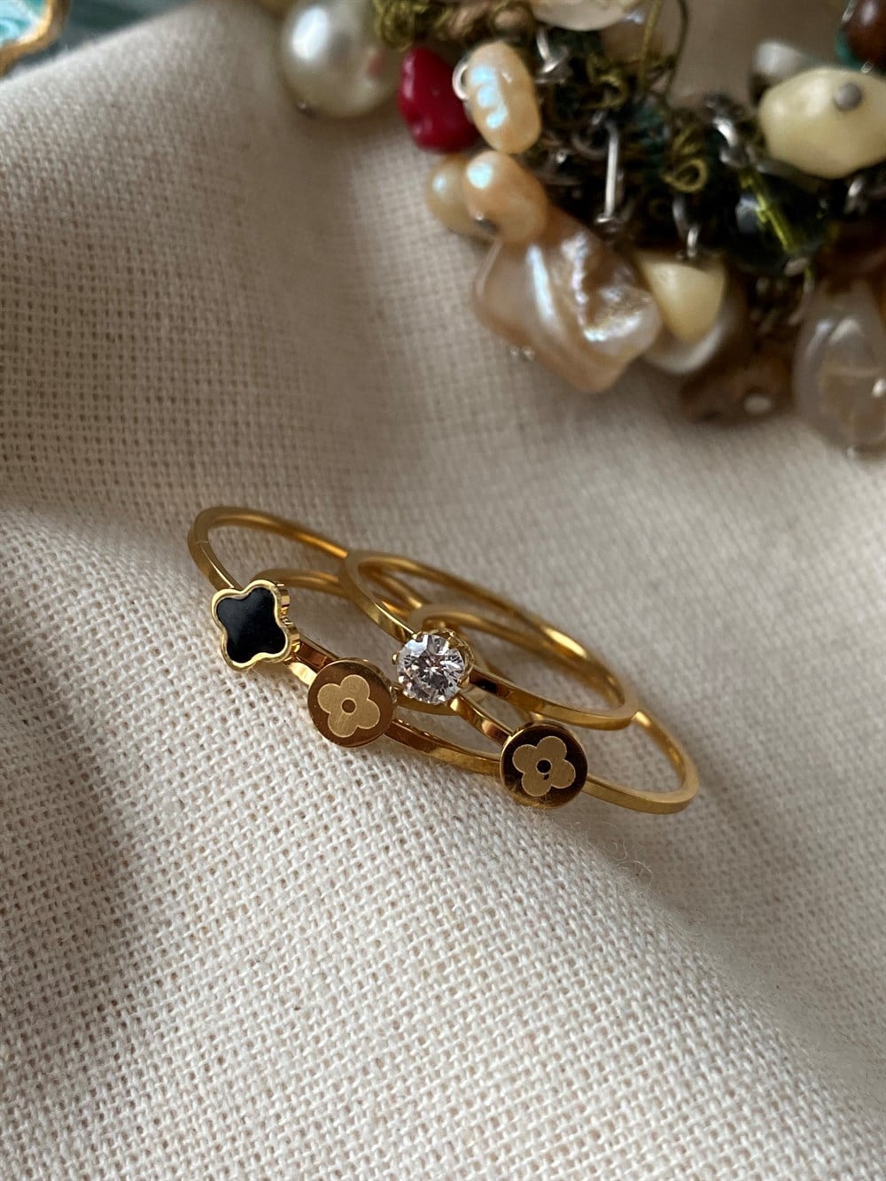 Çelik Dörtlü Yüzük