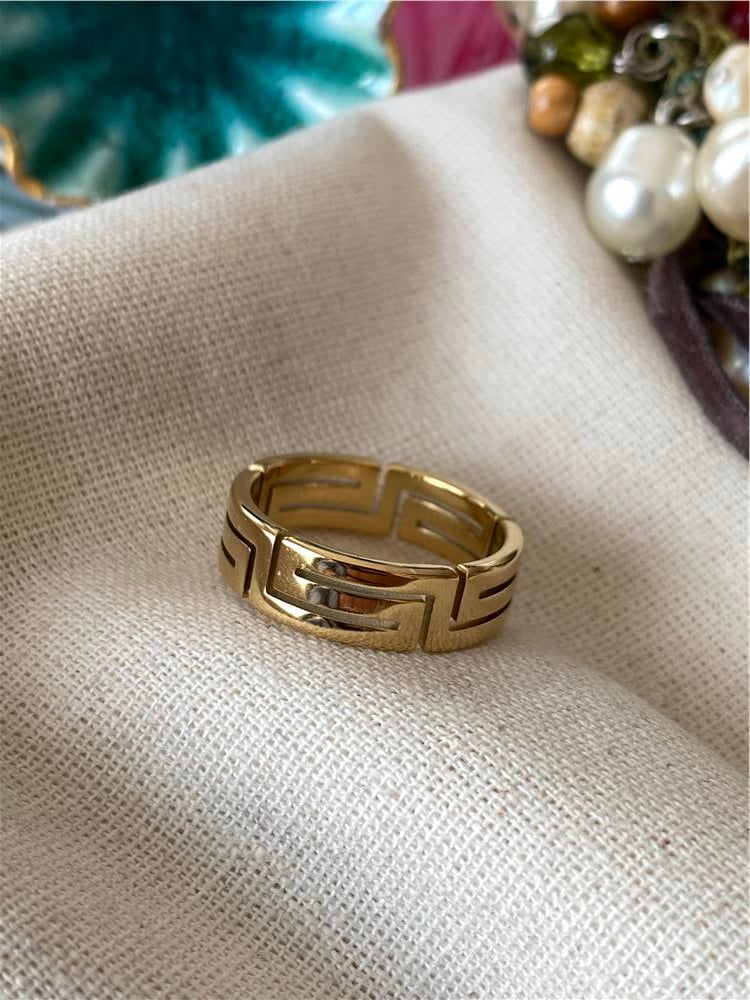 Çelik Geniş Greg Yüzük