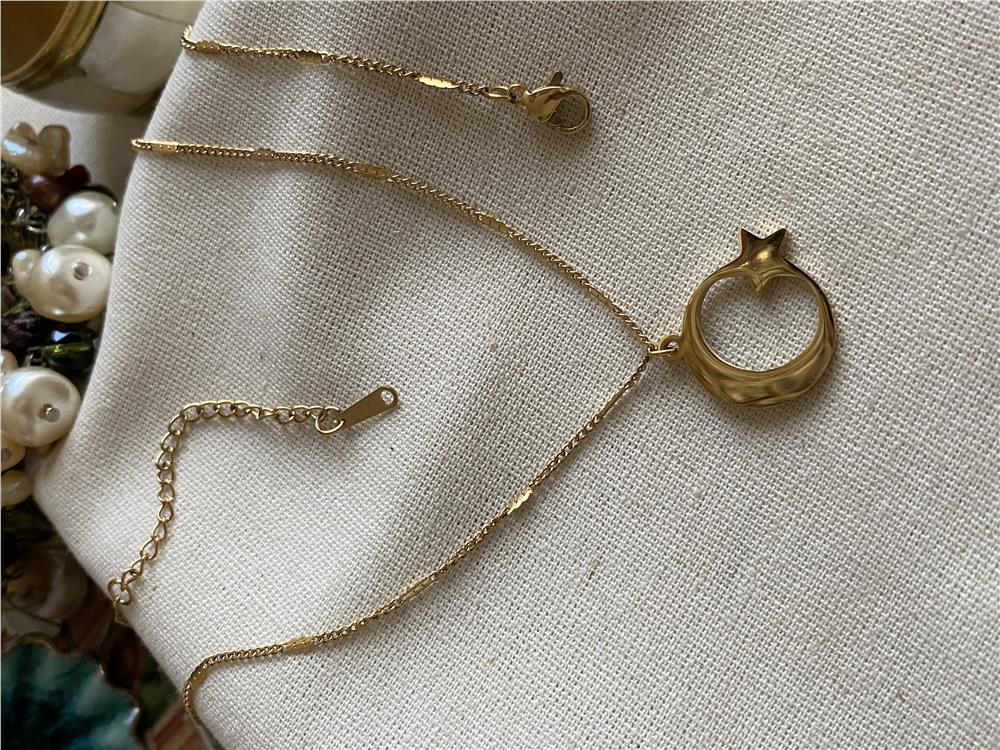 Çelik Gold Ayyıldız Kolye