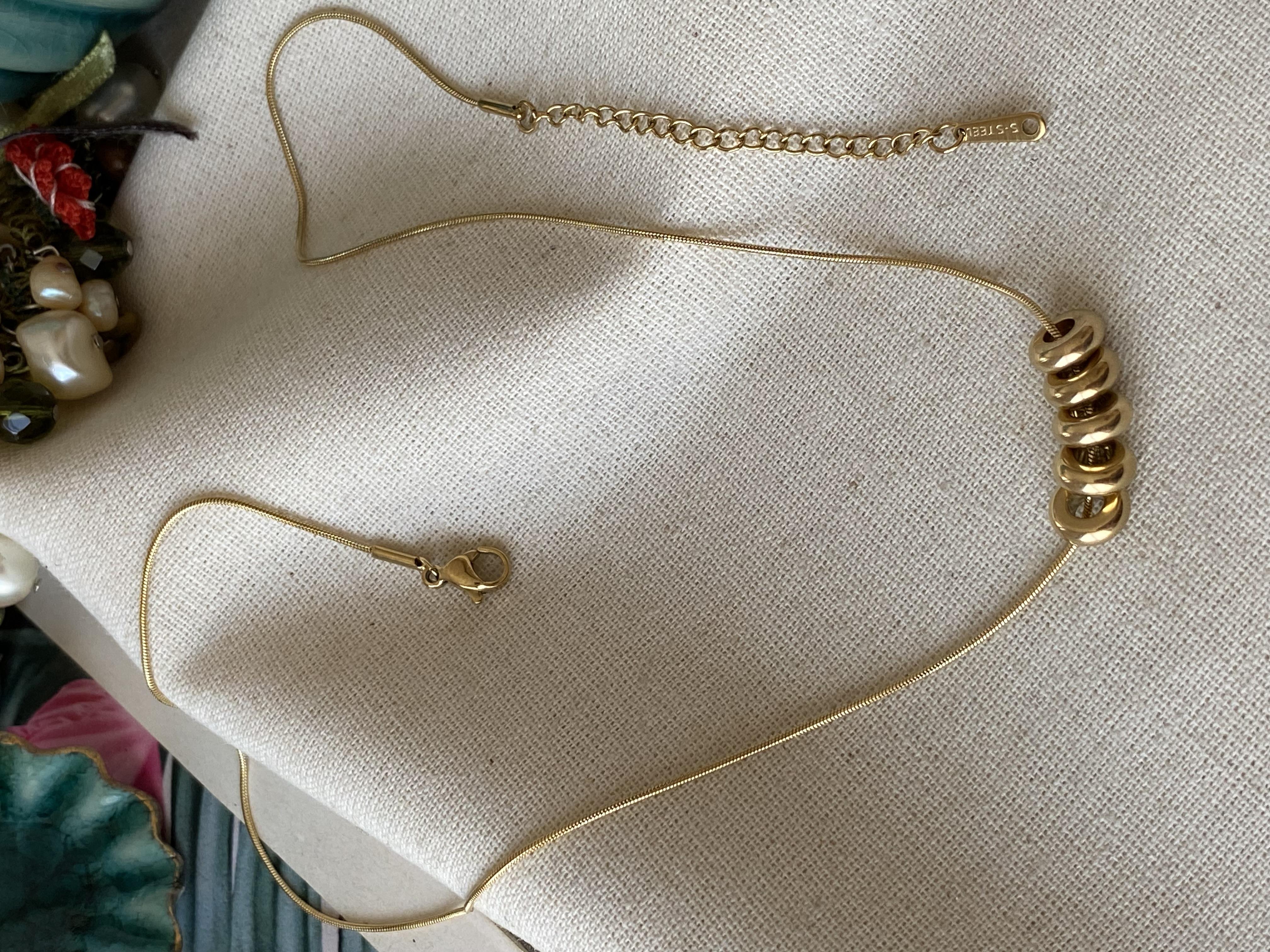 Çelik Gold Rings Kolye