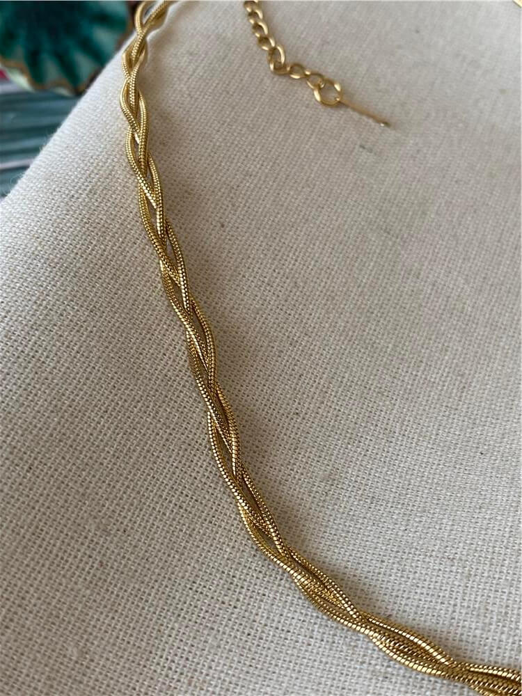 Çelik Gold Sarmaşık Kolye