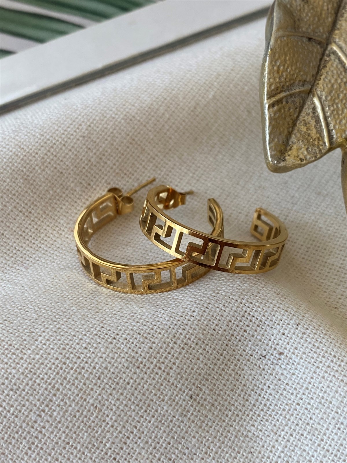 Çelik Greg Halka Küpe