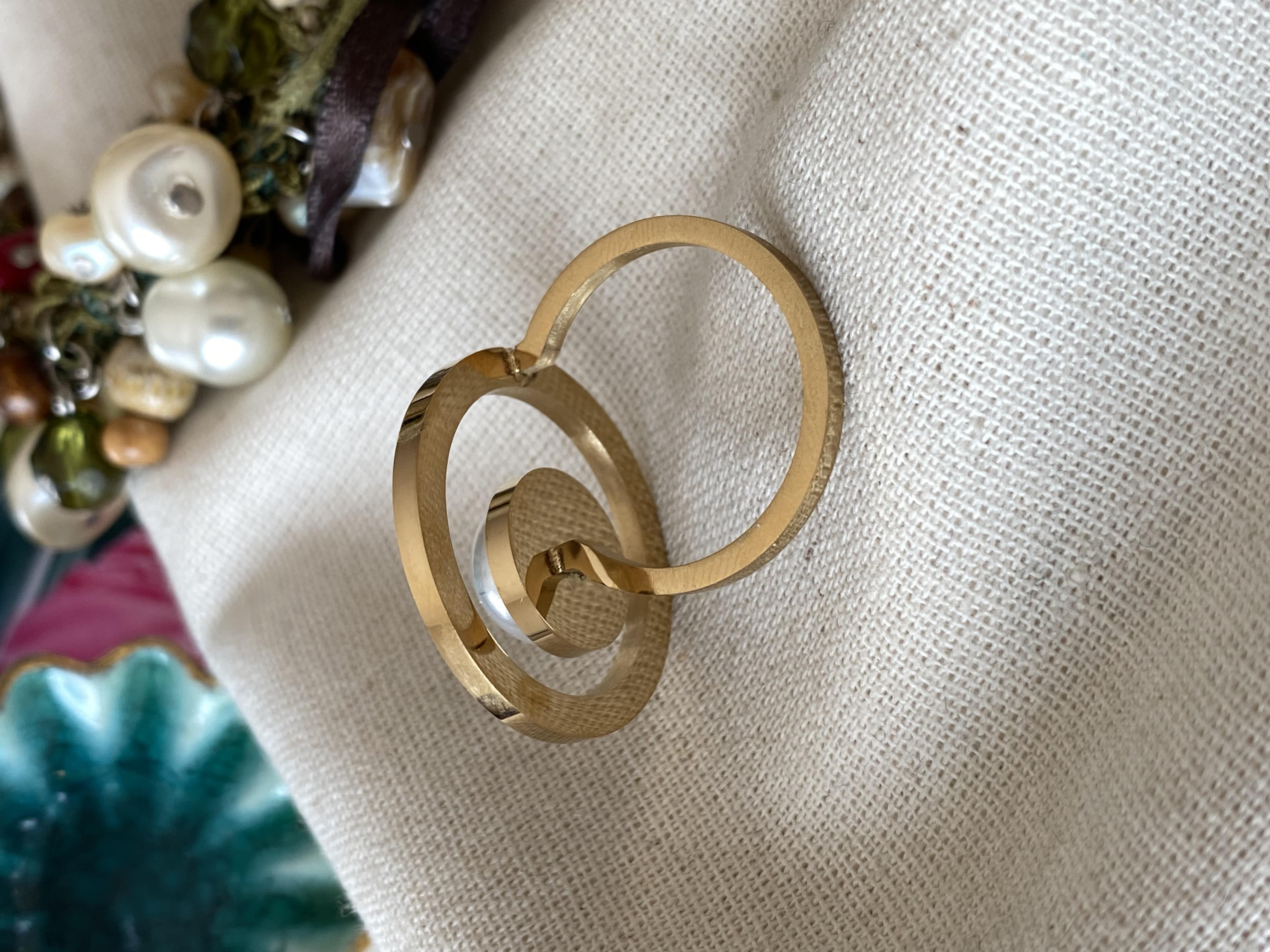 Çelik Halka İçinde İnci Yüzük