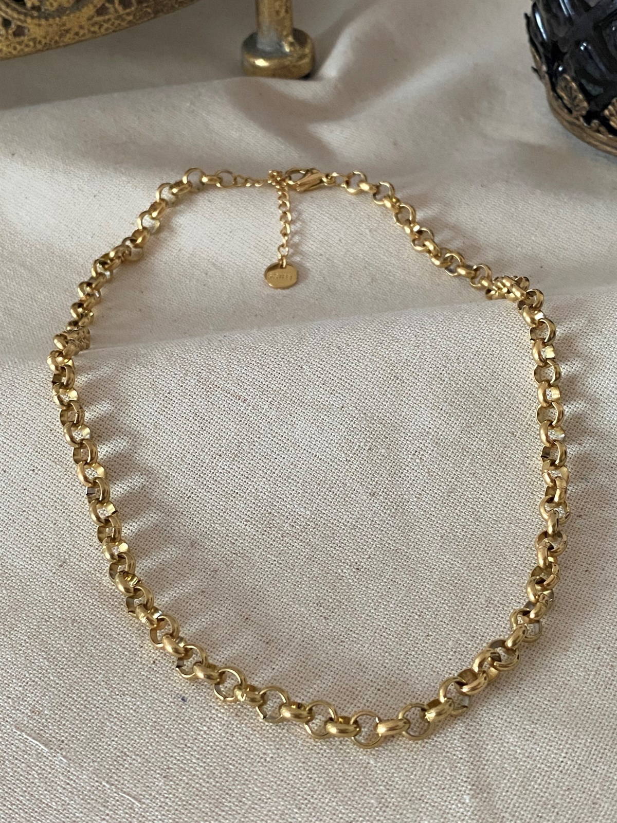 Steel Ring Chain Necklace