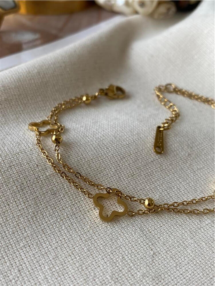Çelik İkili Dorikalı Cleef Bileklik