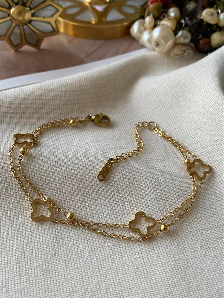 Çelik İkili Dorikalı Cleef Bileklik