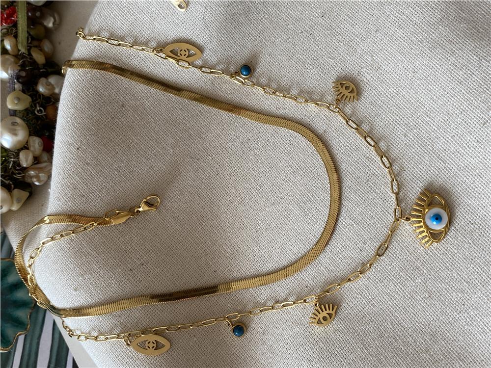 Çelik İkili Ferragni Kolye 
