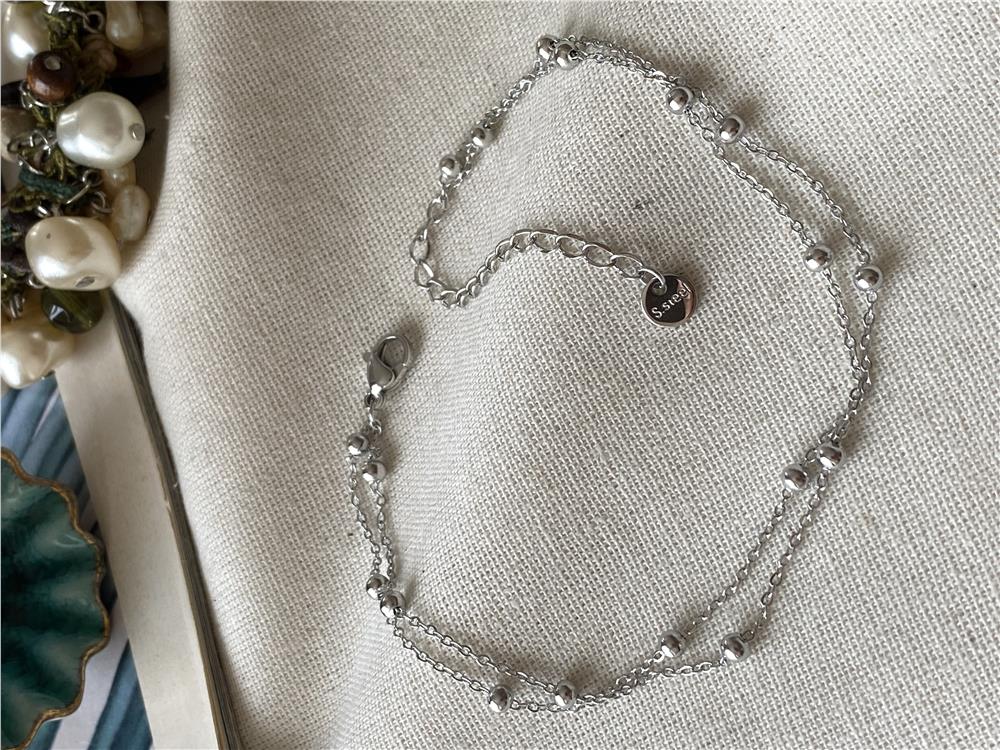 Çelik İkili Silver Dorikalı Halhal