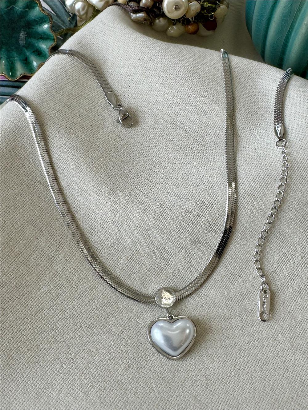 Çelik İtalyan Kalp Kolye