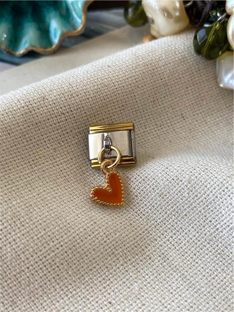 Çelik Kalp Sallantılı İtalyan Charm