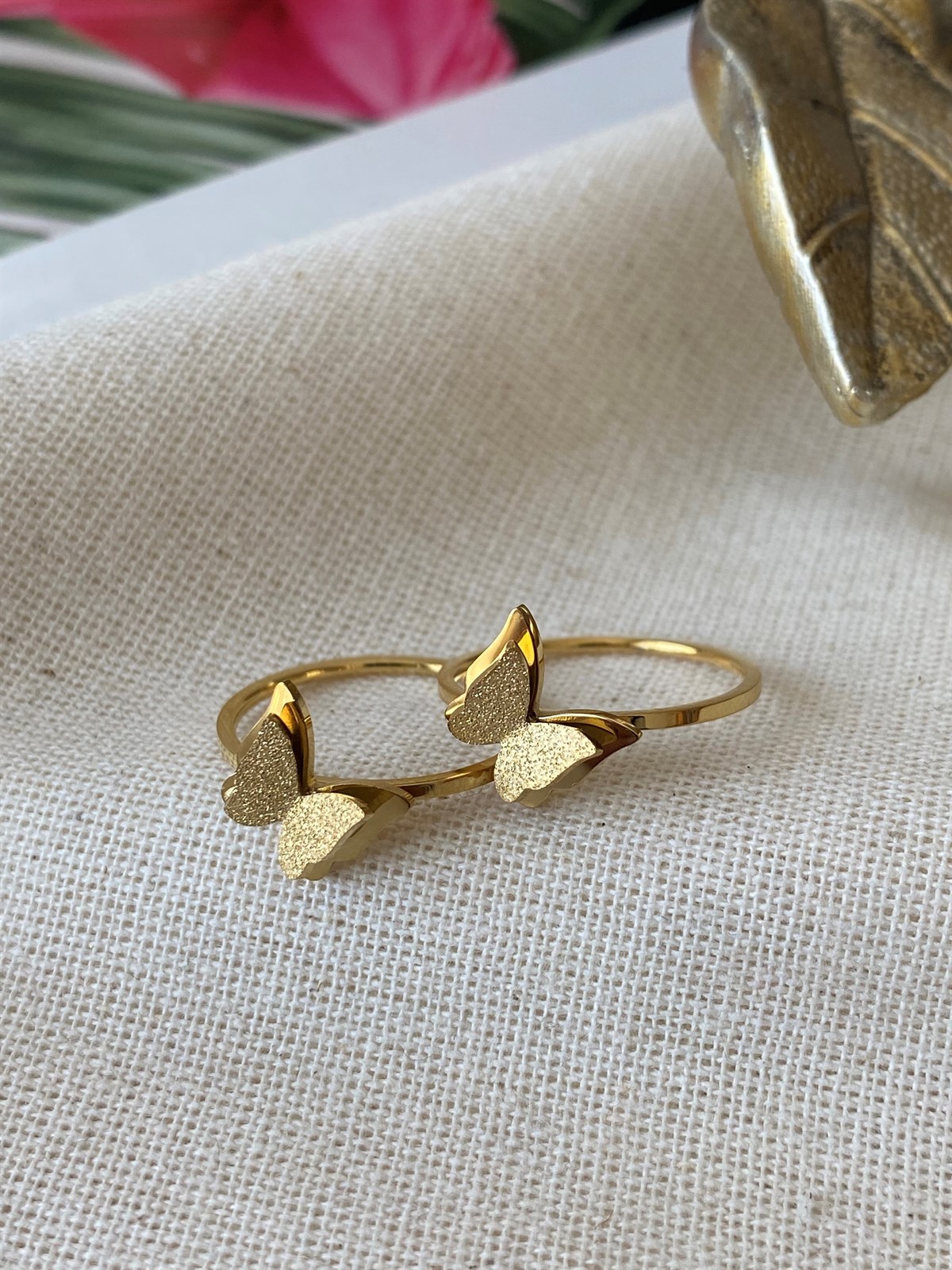 Çelik Kelebek Yüzük