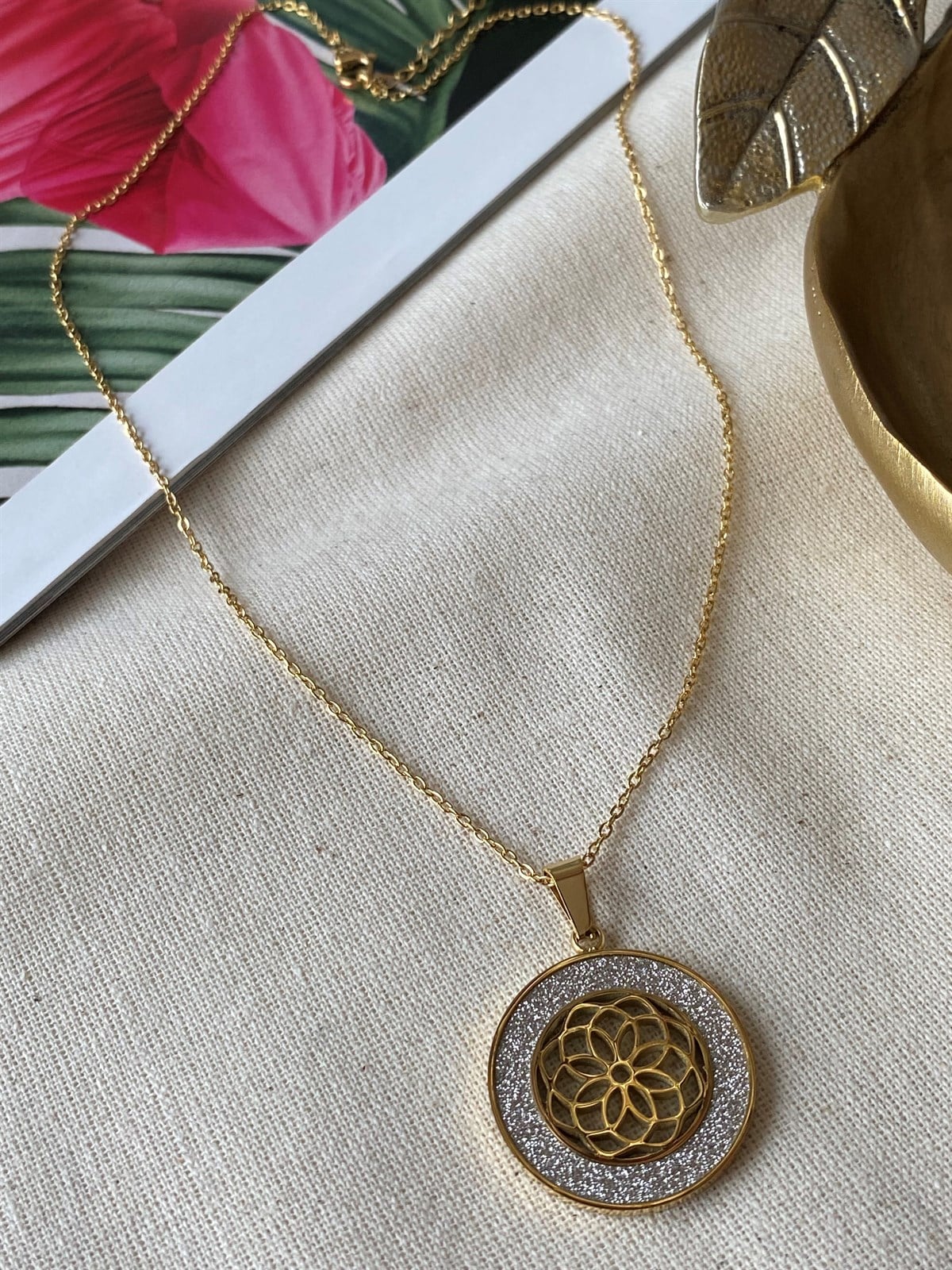 Steel Lootus Necklace