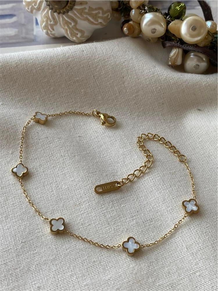 Çelik Minimal White Cleef Bileklik