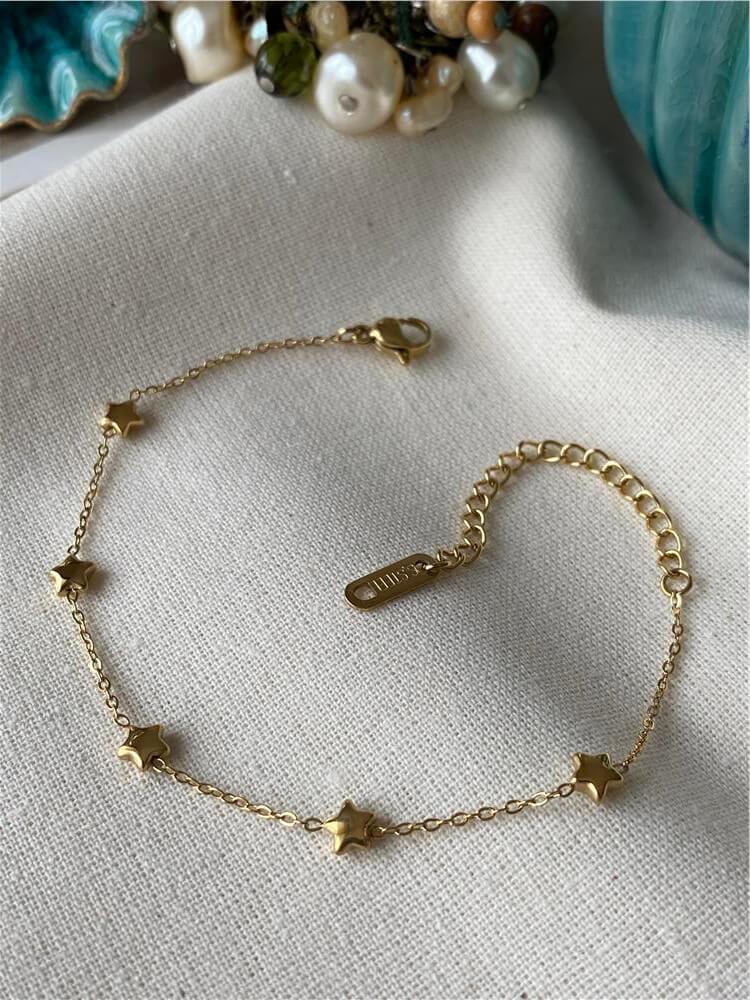 Çelik Minimal Yıldız Bileklik