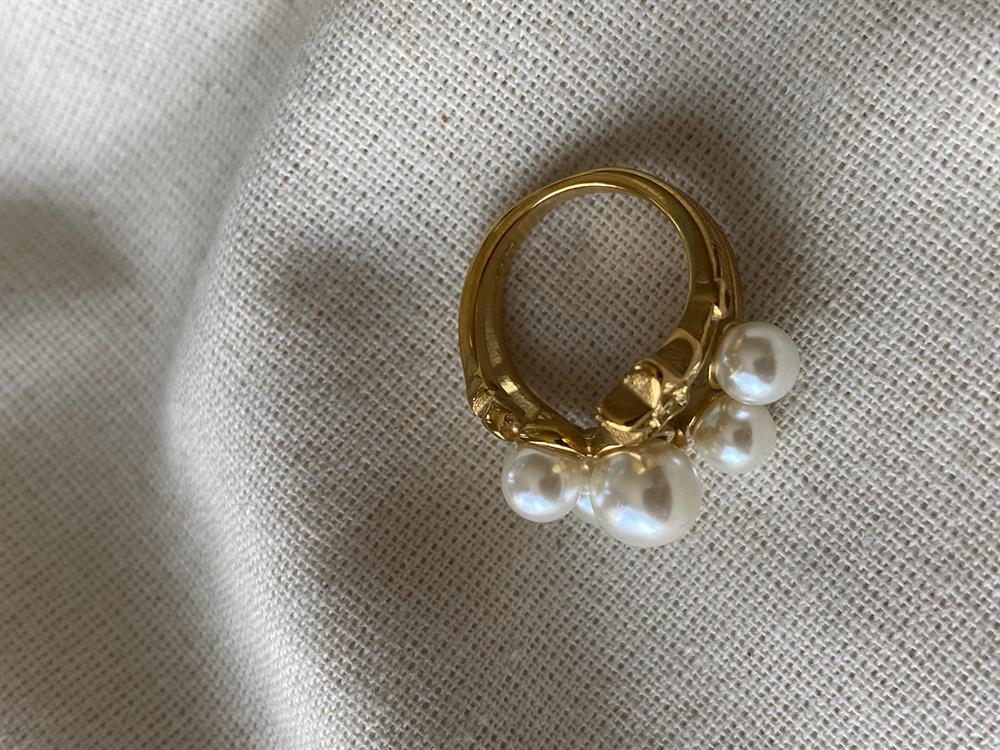 Çelik Pearl&Star Yüzük