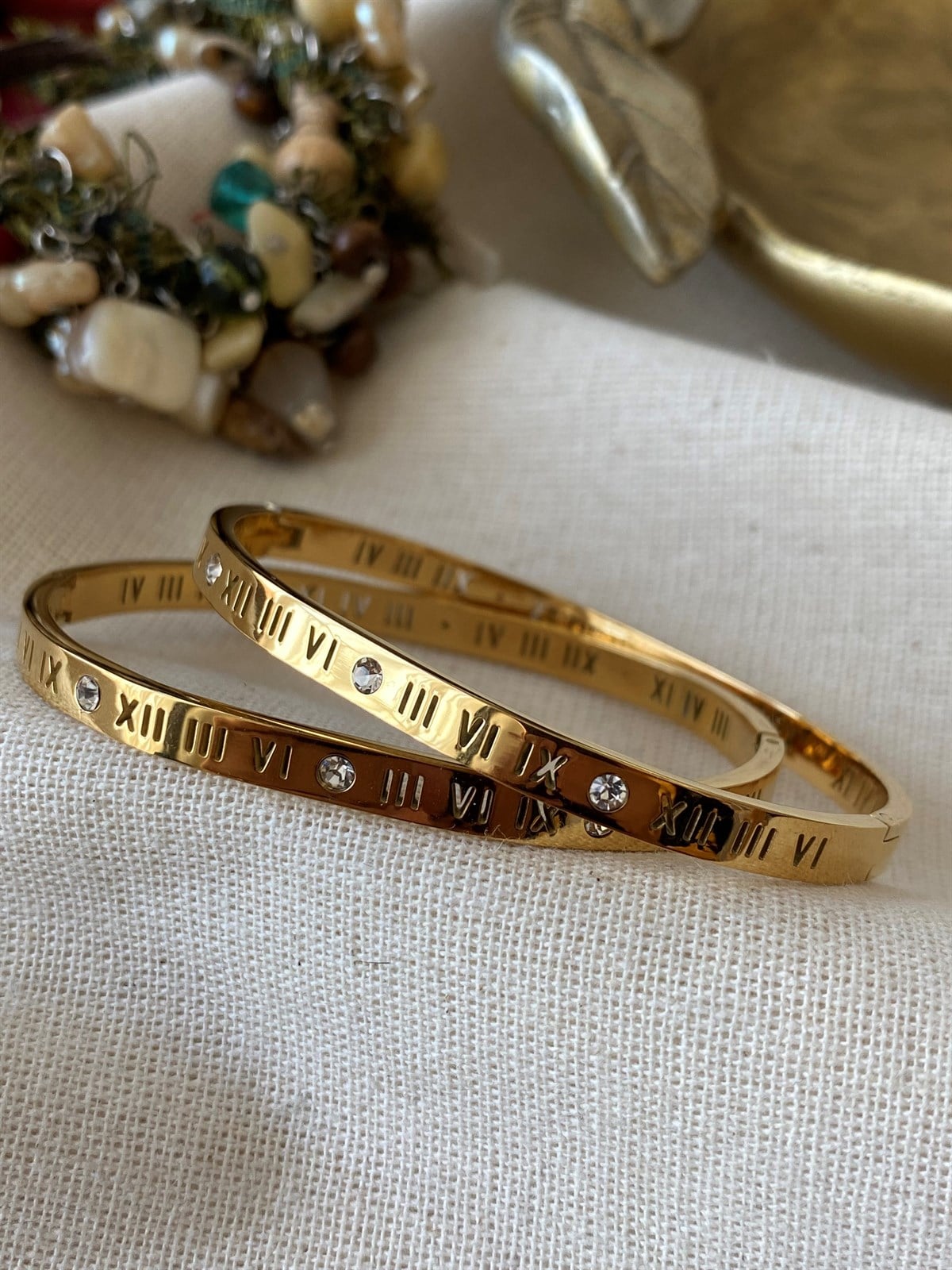 Çelik Roma Rakamlı Zarif Kelepçe