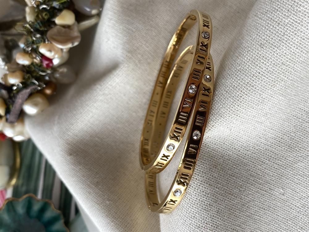 Çelik Roma Rakamlı Zarif Kelepçe