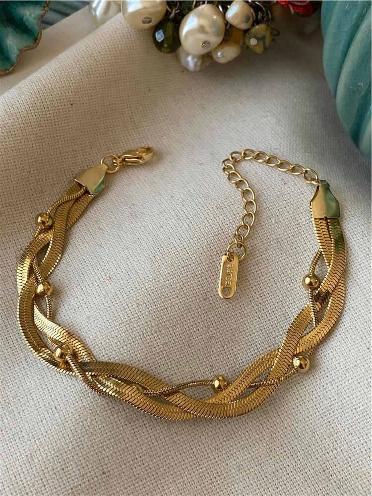 Çelik Sarmaşık Yassı Dorika Bileklik