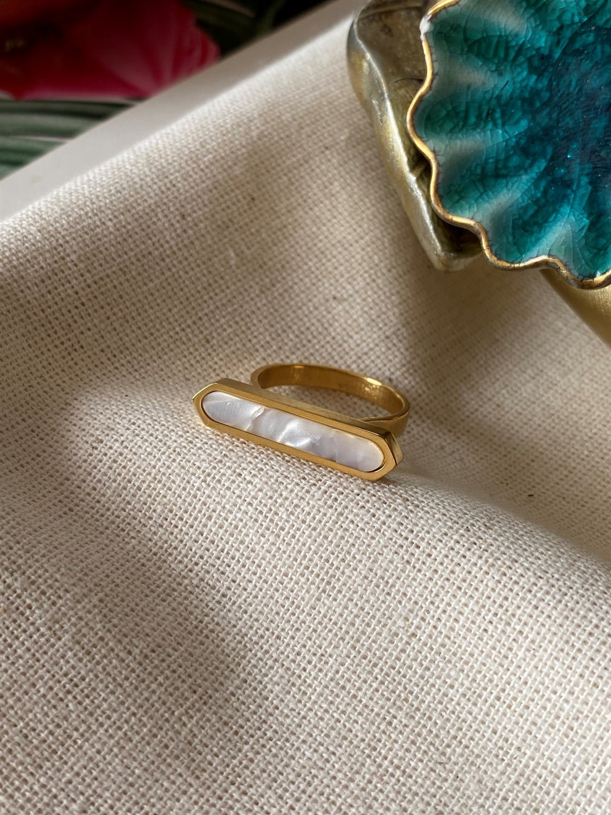 Çelik Sedefli Yüzük