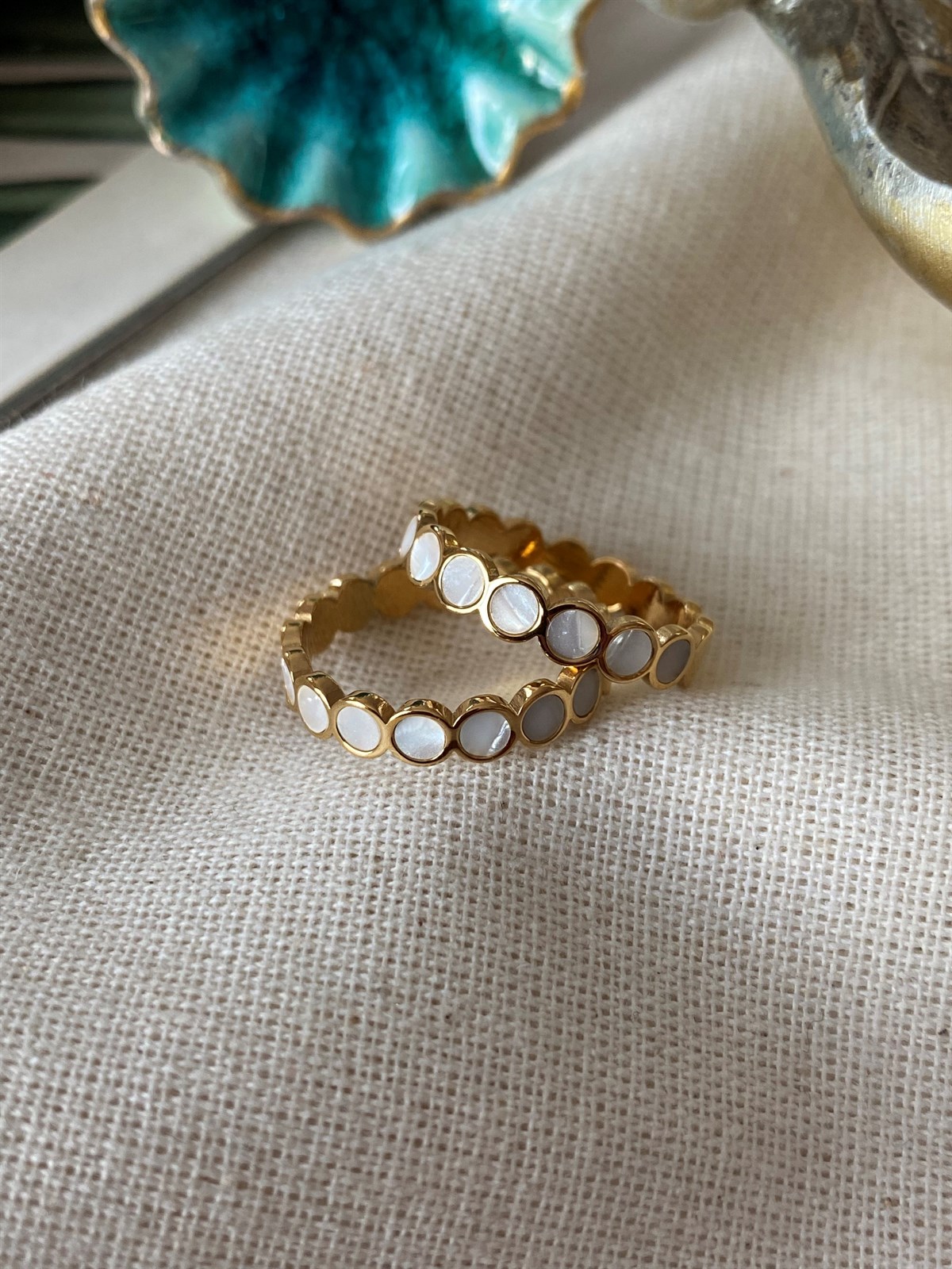 Çelik Sedefli Yüzük