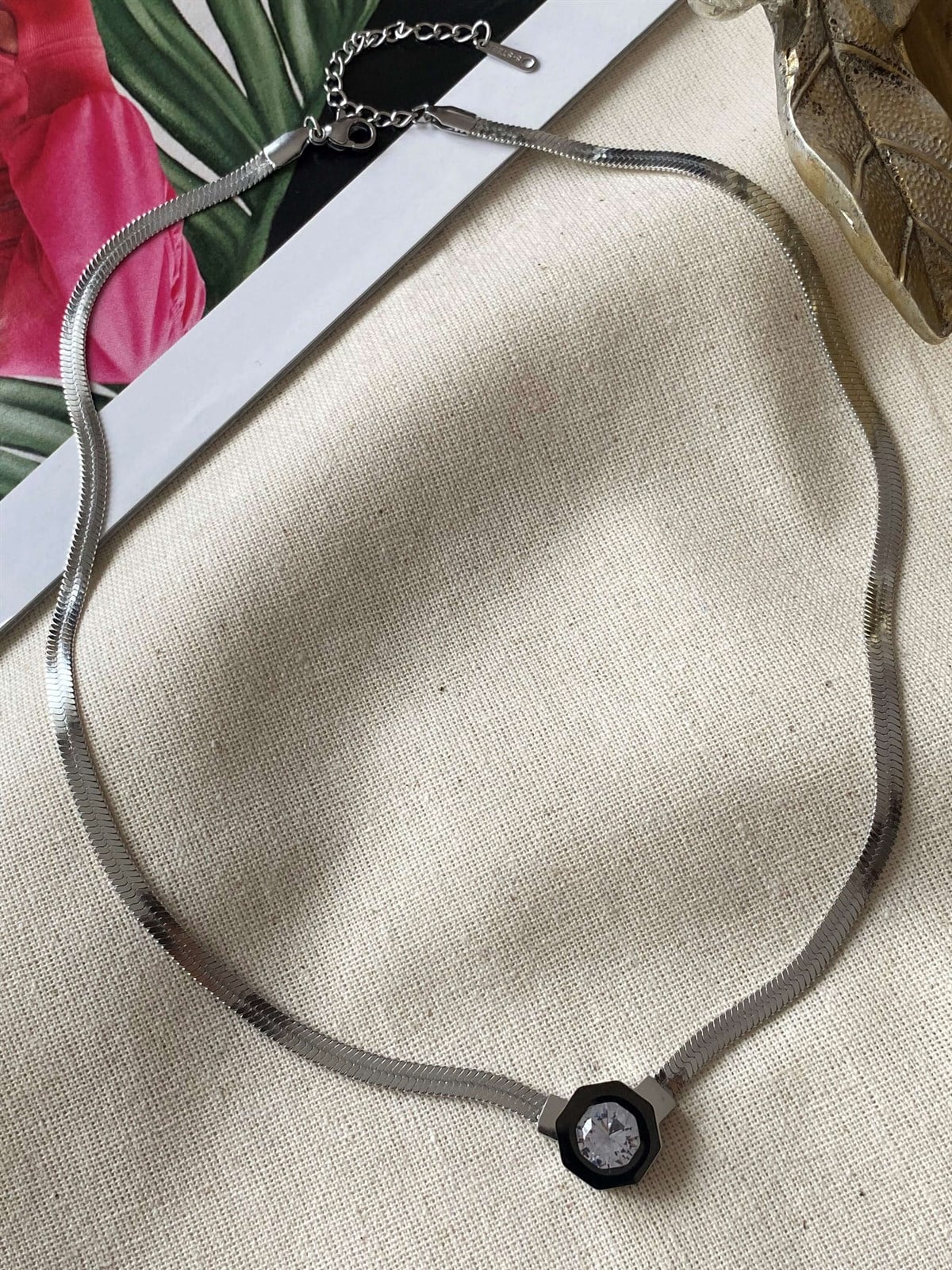 Steel Sikel Silver Necklace