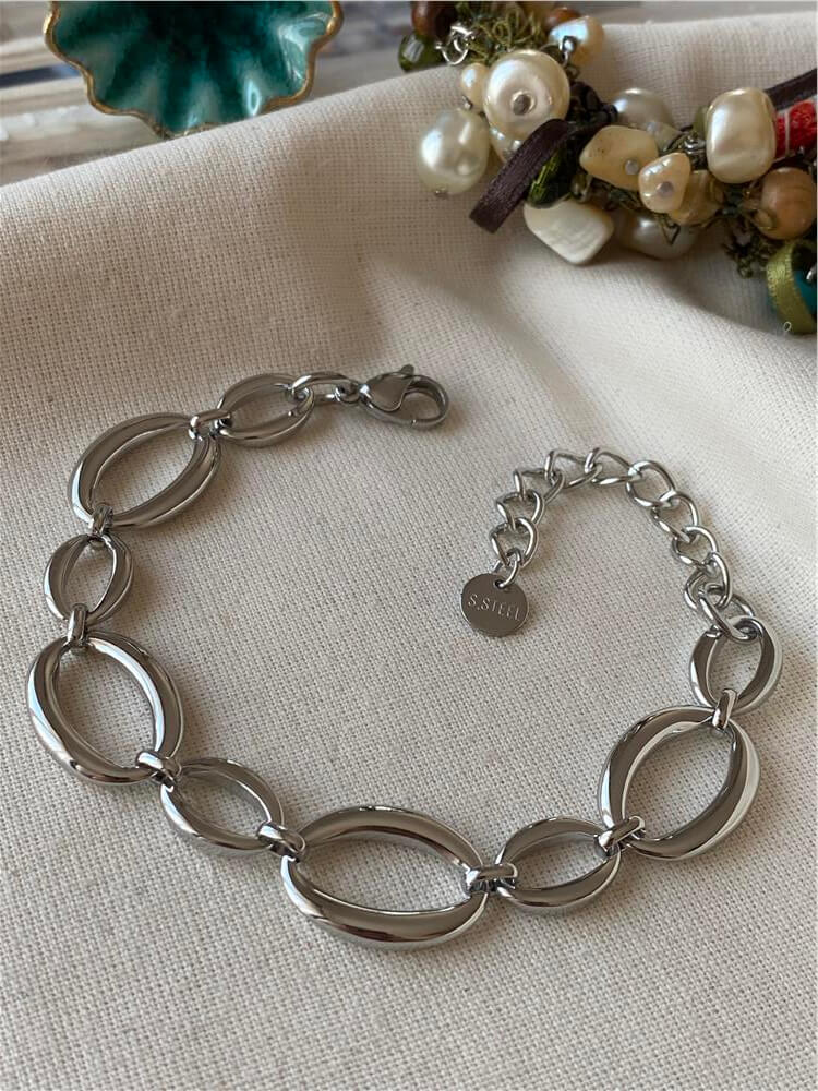 Çelik Silver Badem Model Bileklik