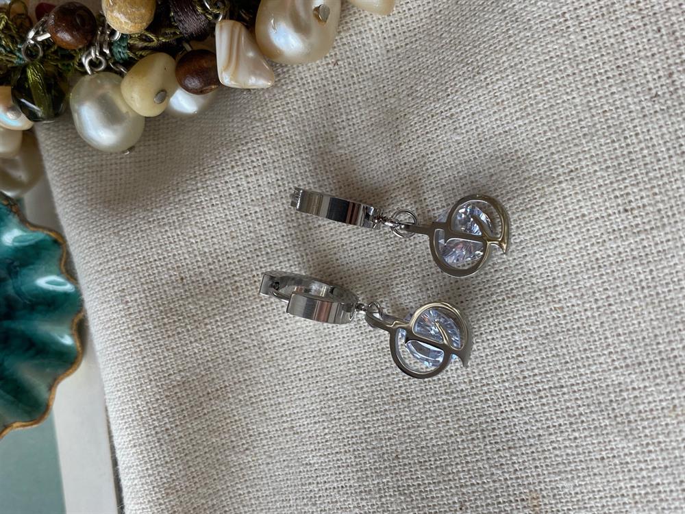 Çelik Silver CD Küpe