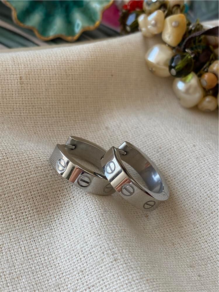 Çelik Silver Crtr Küpe