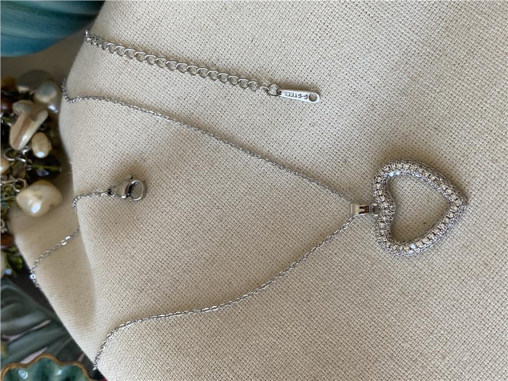 Çelik Silver Heart Kolye