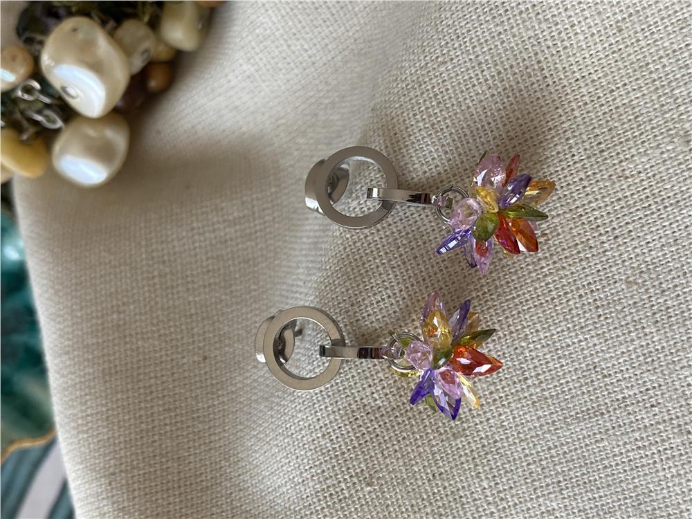Çelik Silver Mini Lotus Küpe