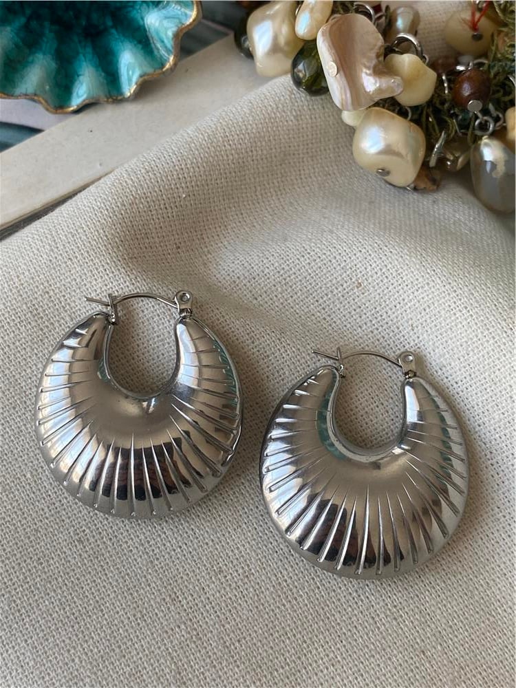 Çelik Silver Vintage Bag Küpe