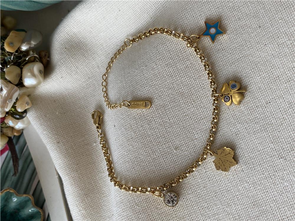 Çelik Taşlı Bohem Bileklik