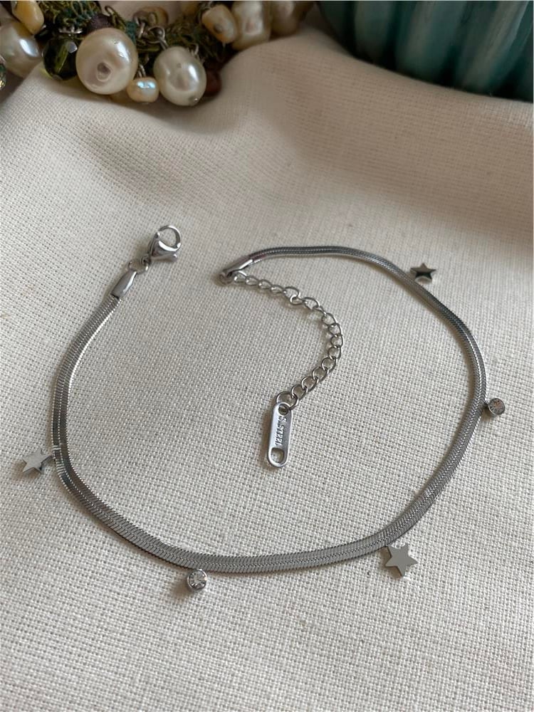 Çelik Taşlı Yıldız İtalyan Halhal