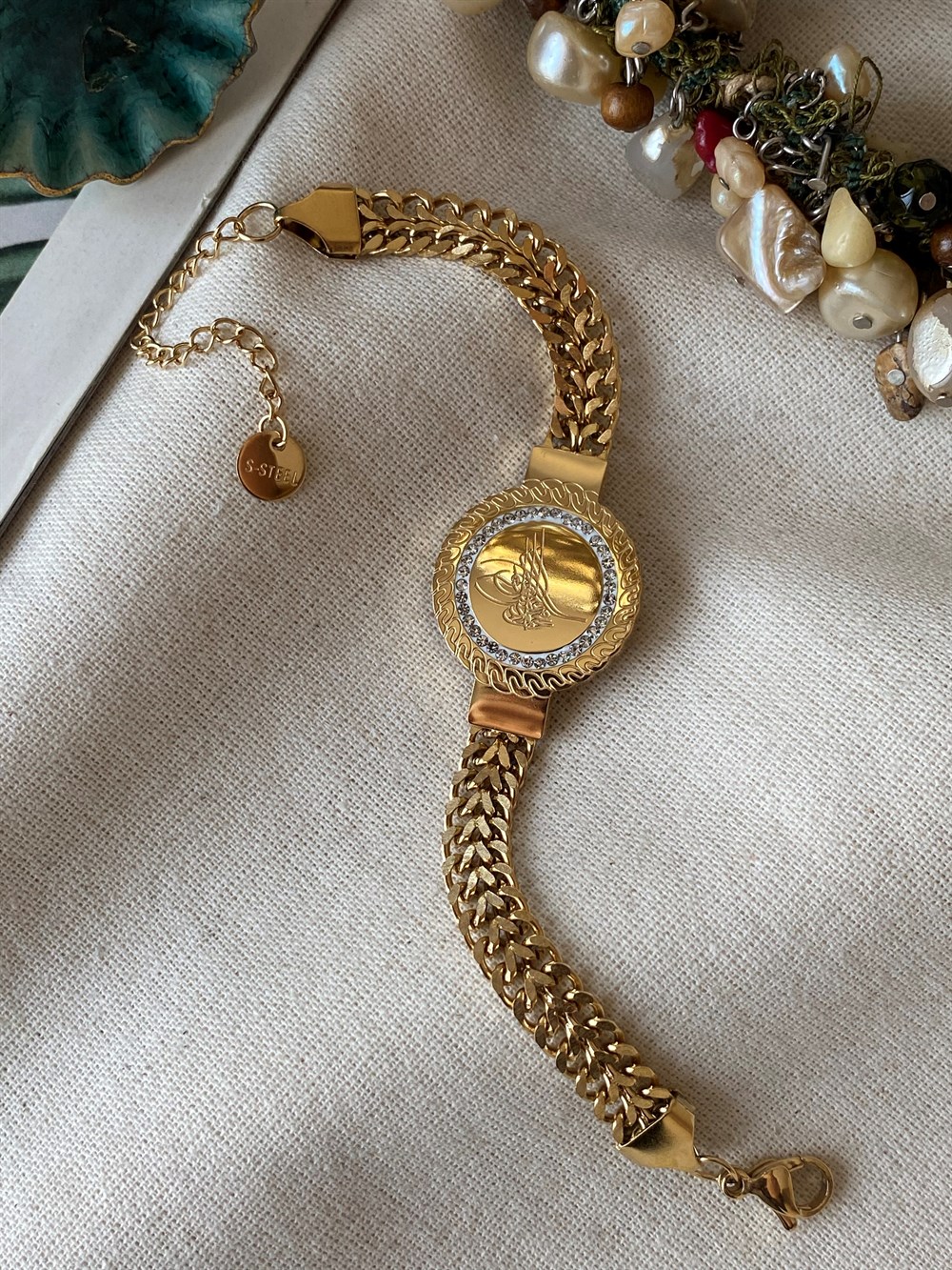 Çelik Tuğralı Bileklik