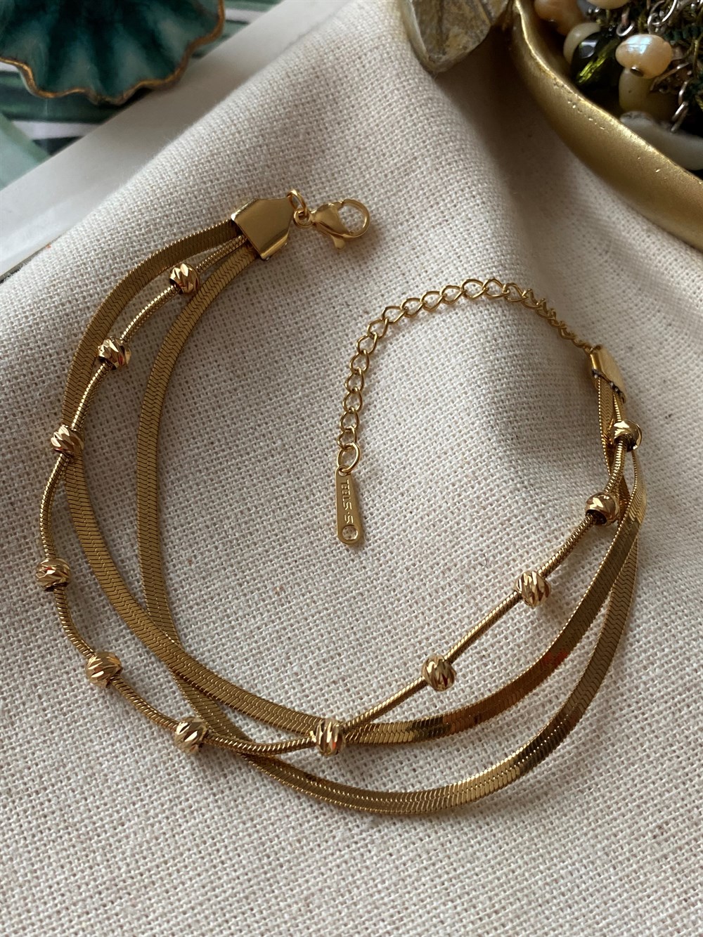 Çelik Üçlü Dorikalı Bileklik 