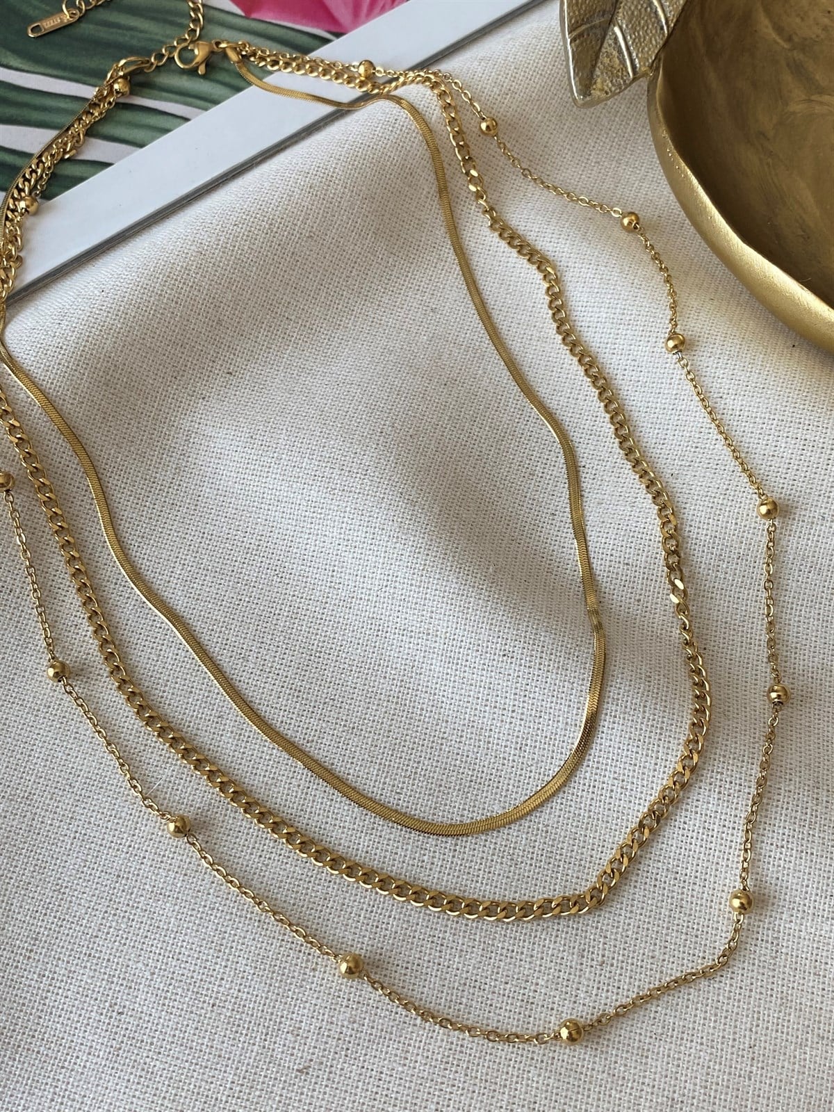 Steel Triple Miele Necklace