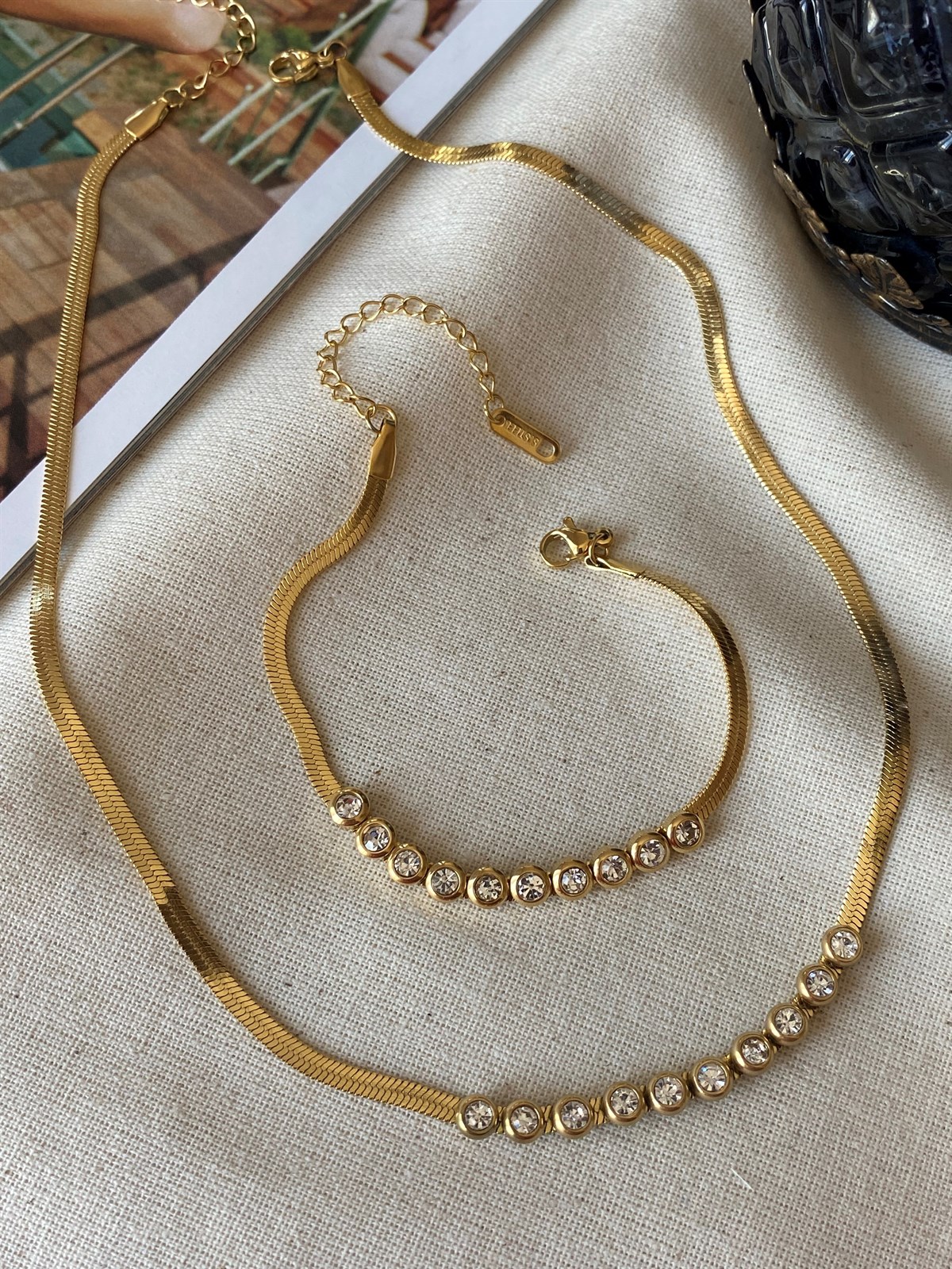Steel Vera Necklace Bracelet Set