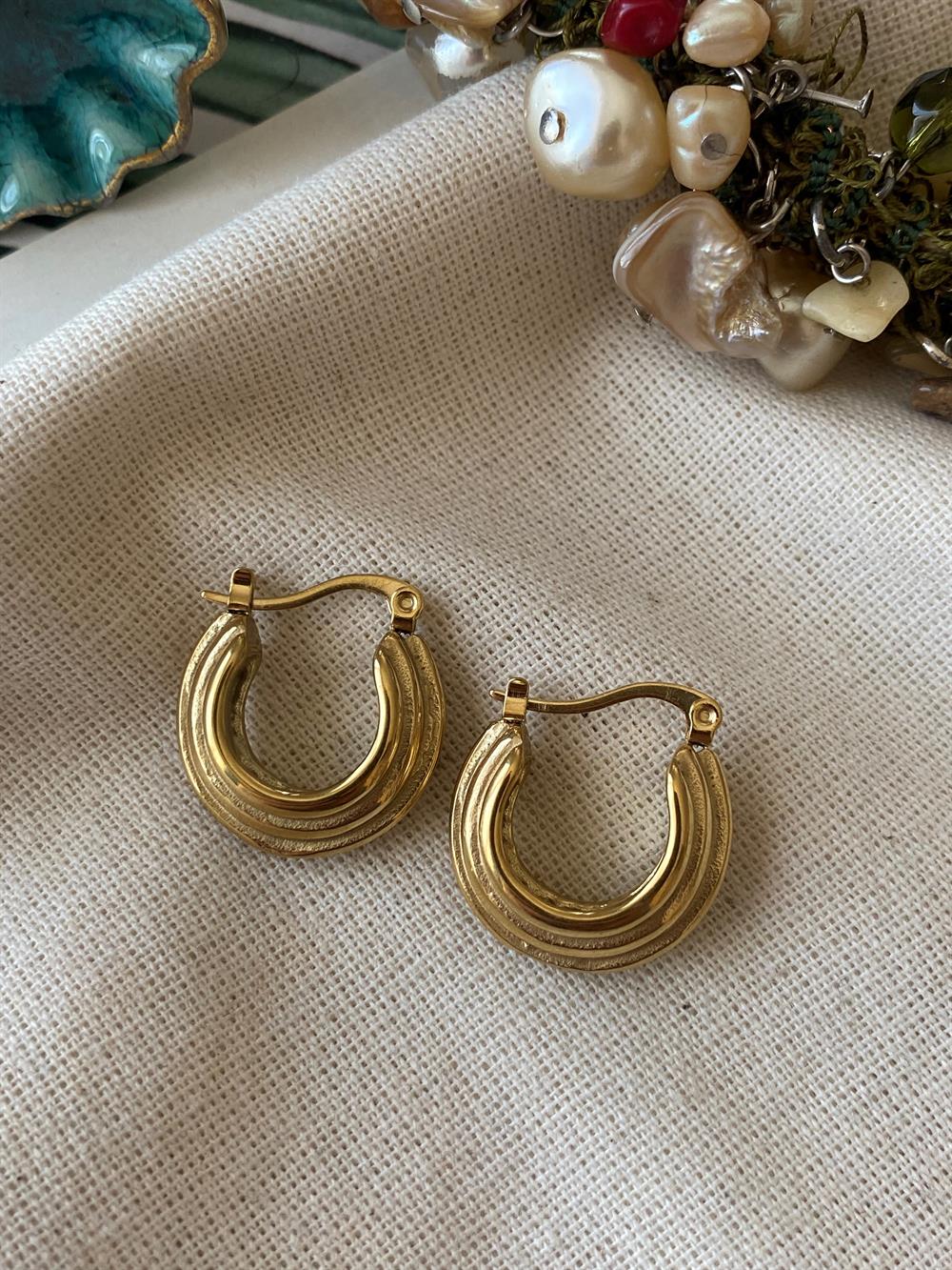 Çelik Vintage June Küpe