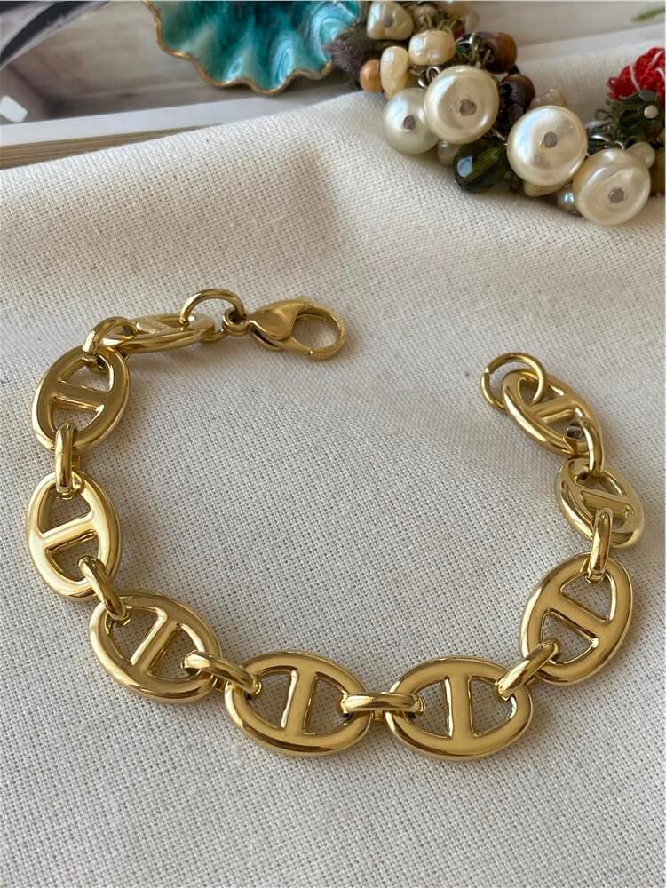 Çelik Vintage Model Zincir Bileklik
