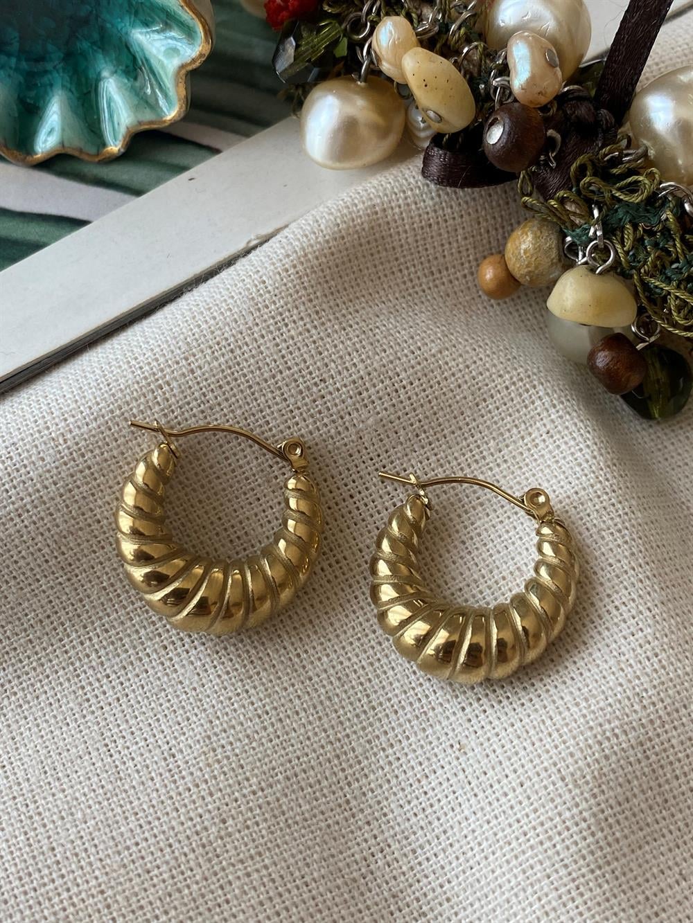 Çelik Vintage Ria Küpe