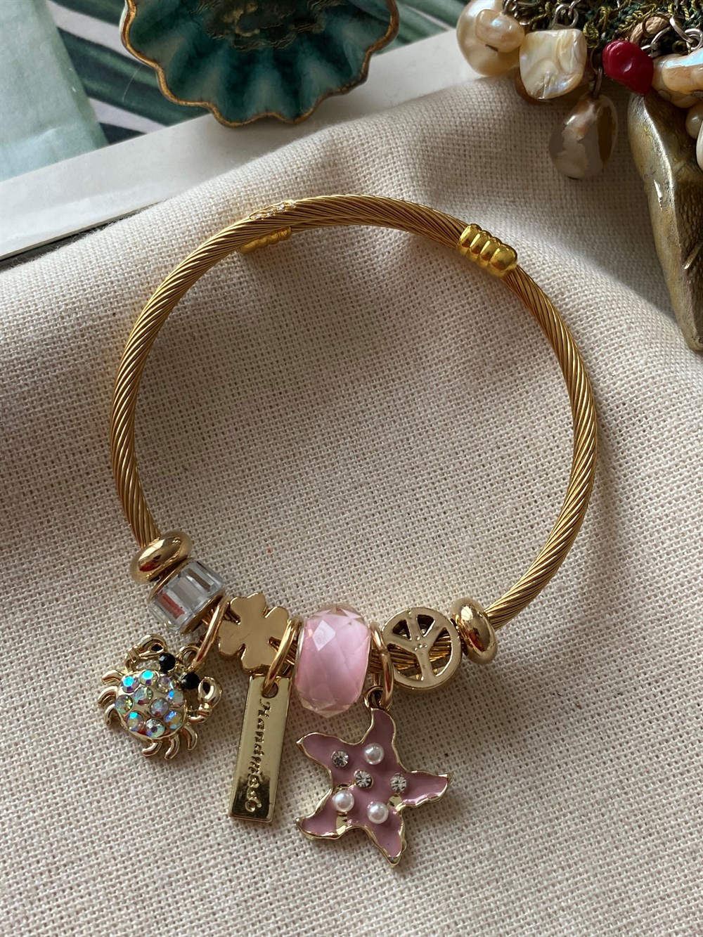 Çelik Yengeç Charm Bileklik 