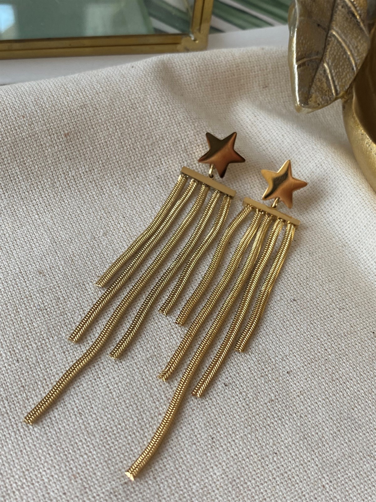 Çelik Yıldız Wall Küpe