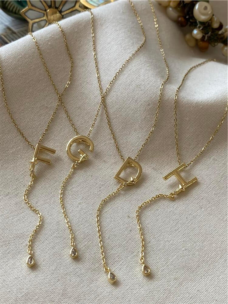 Çelik Zincir Sallantılı Harf Kolye