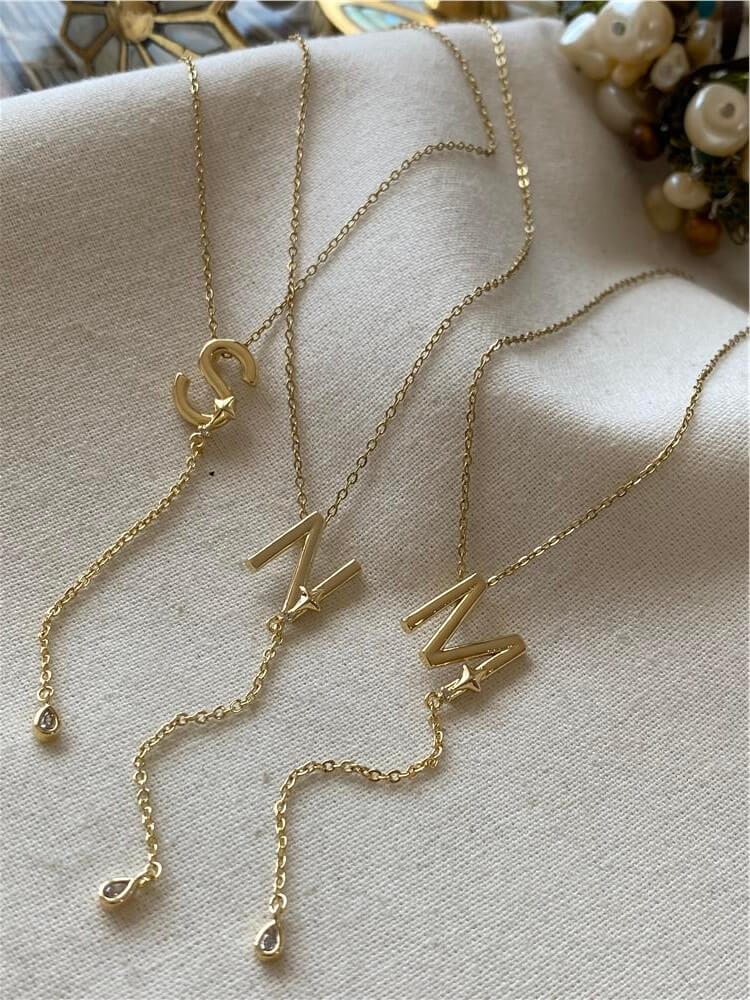 Çelik Zincir Sallantılı Harf Kolye