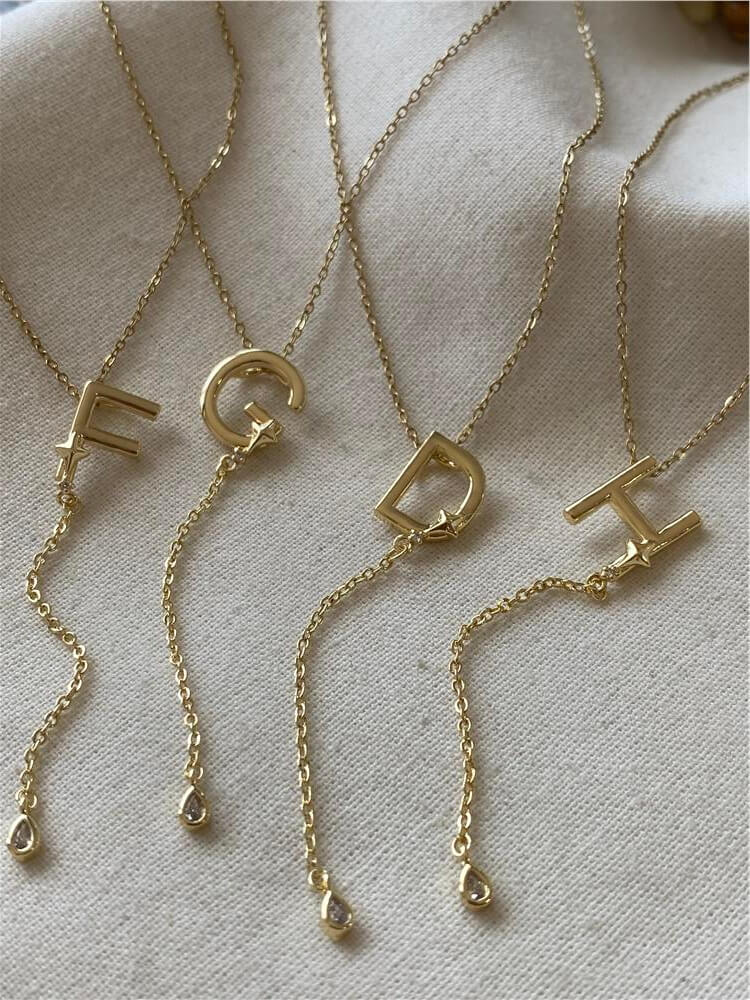 Çelik Zincir Sallantılı Harf Kolye