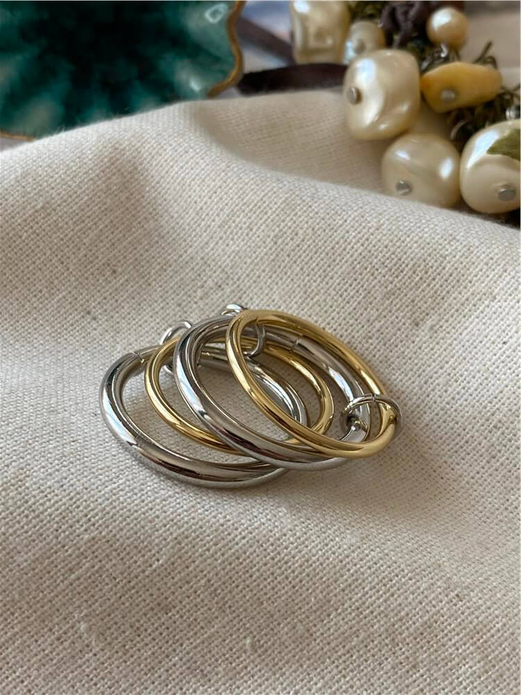 Dörtlü Çift Renk Trend Yüzük