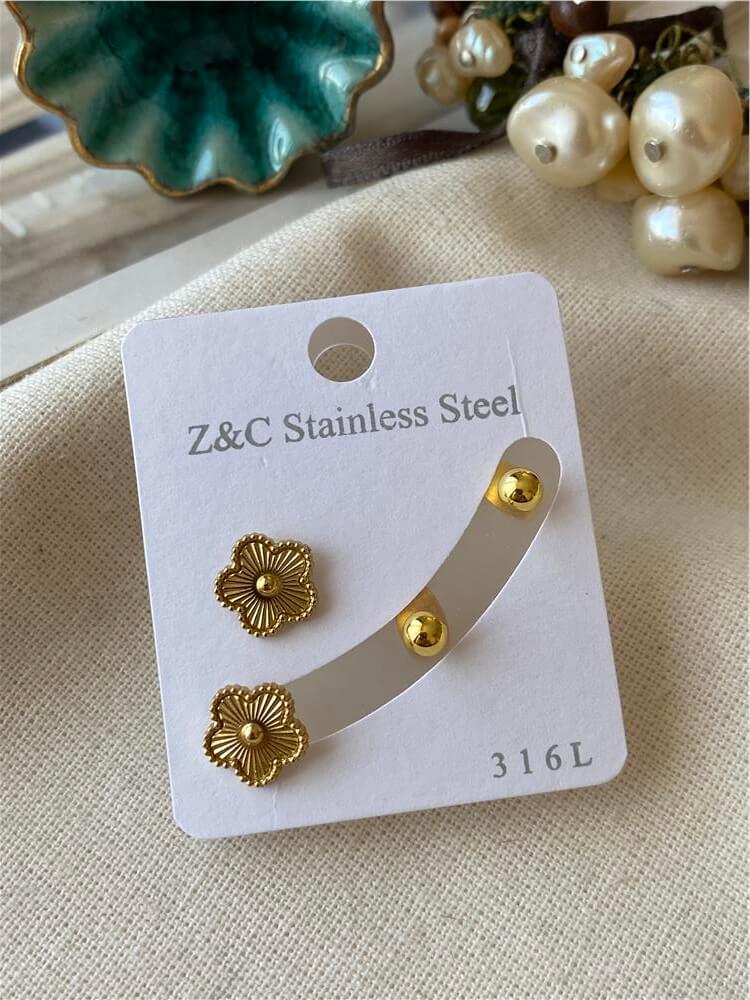 Çoklu Gold Cleef Küpe