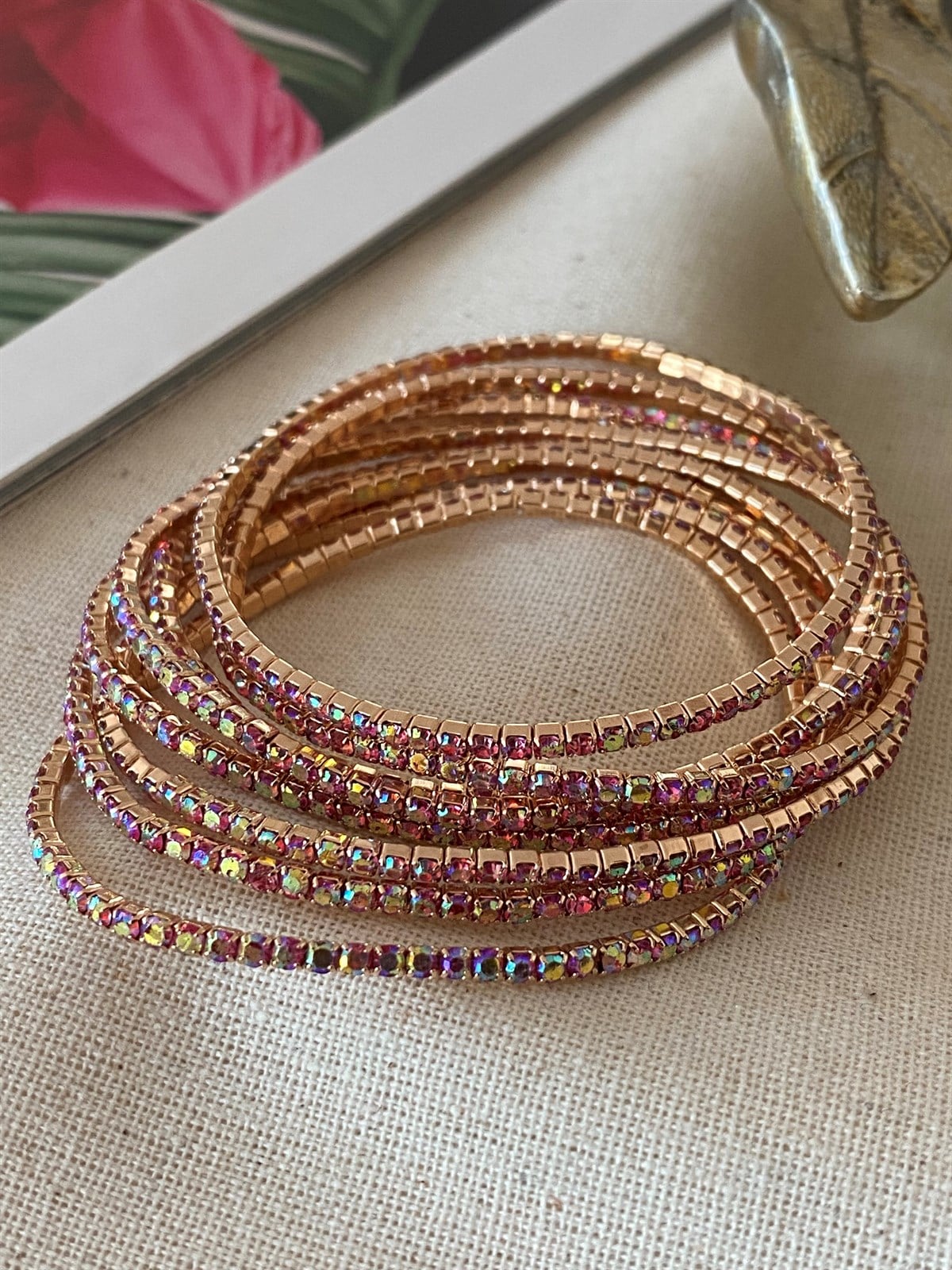 Esnek Pembe Su Yolu Bileklik