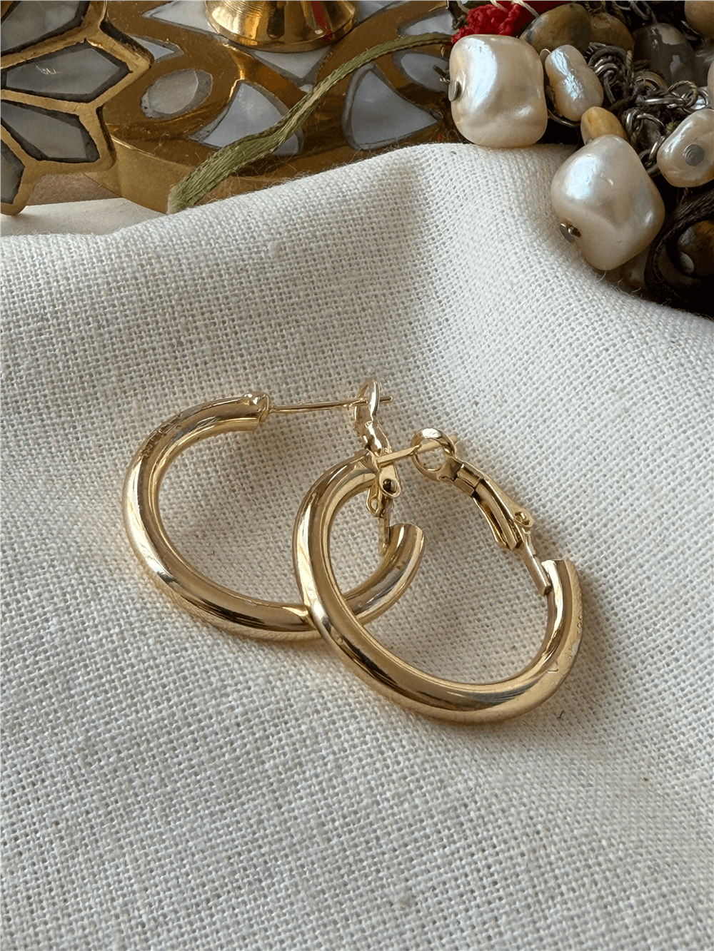Gold Boru Halka Küpe