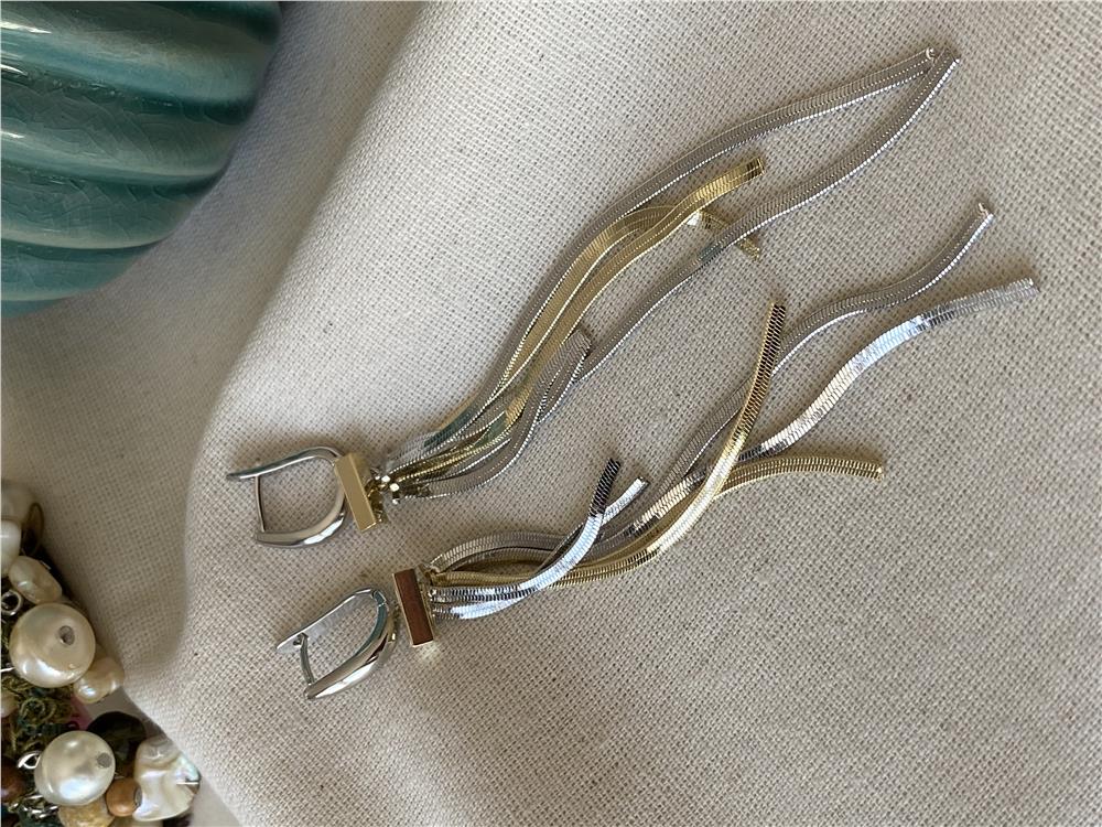Silver Kapama Yassı Sallantılı Küpe